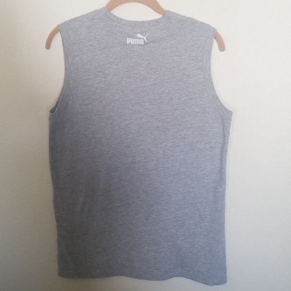 ⬇⬇⬇ Boy’s Puma Size L Gray Sleeveless T-Shirt Tank - Picture 4 of 6